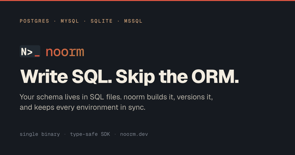 noorm.dev image